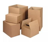 Venuscello 200 Boxes - 6 x 6 x 6 Inch Heavy Duty Single Wall Cardboard Boxes, for Moving, Shipping Parcels, Industrial Use