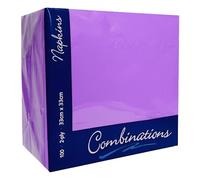 Venuscello® 200 x Serviettes Tissue Paper Napkins Lavender Disposable Recyclable 2-Ply 33cm for Catering Wedding Birthday Parties Dinner Lunch