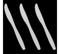 Venuscello 200 x Tithe White Knives Heavy Duty Plastic Cutlery Set Washable Reusable Ideal for Party Kid's Parties Buffets Picnics BBQ's Weddings Camping