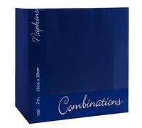 Venuscello® 2000 x Combination Paper Napkins Navy Blue 40cm x 40cm 2 Ply Serviettes Tissue Napkins for Parties Catering Events Dining Table Use Soft Absorbent Napkins