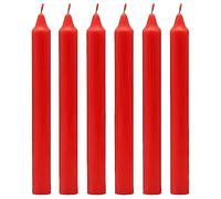 Venuscello® 25 Dinner Candle Tapered Non - Drip Unscented Long Burning Smokeless Which is Made from Pure Paraffin Wax - Multicolored - 18cm (Red)