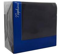 Venuscello® 300 x Combination Paper Napkins Black 40cm x 40cm 3 Ply Serviettes Tissue Napkins for Parties Catering Events Dining Table Use Soft Absorbent Napkins