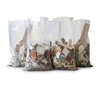 Venuscello® 5 x Heavy Duty Clear Rubble Sacks 20" x 30" 250 Gauge Clear Polypropylene Refuse Bags Strong Builder Bags for Garden Waste Construction Debris Household Rubbish Tear Resistant