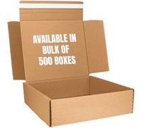 Venuscello 5 x Large Letter Cardboard Boxes 19 x 11.5 x 6.5 Inch - Peel & Seal Self-Adhesive Corrugated Boxes for Shipping, Parcel Posting, E-Commerce, Business & Gifts - Sturdy & Lightweight