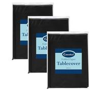 Venuscello® 6 x Black Paper Table Cover Square Disposable Folded Tablecloth 90cm x 90cm for Birthday Party Catering Wedding Picnic Table Protection