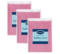 Venuscello® 6 x Fuchsia Paper Table Cover Square Disposable Folded Tablecloth 90cm x 90cm for Birthday Party Catering Wedding Picnic Table Protection