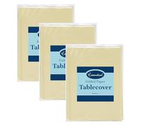 Venuscello 6 x Ivory Paper Table Cover Cloths, 90cm x 90cm Square, Disposable, Folded, for Birthday Party