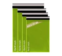 Venuscello® 60 x Mailing Bags Green Small to Large Mixed Sizes Poly Postal Self Seal 4 Sizes 15 Parcel Shipping Postage Bags for Clothes