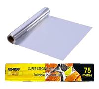 Venuscello® Aluminium Kitchen Foil 450mm x 75m 18" Tin Foil Roll for Keep Food Fresh Long Time