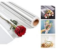 Venuscello® Cellophane Clear Wrap Roll 100m x 80cm Hamper Gift Wrapping Florist Paper for Wrapping Gift Hamper, Flower Craft Basket