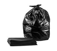 Venuscello® Heavy Duty Bin Liners Bags | 100 Plastic Black Refuse Builders Bags 18 x 29 x 39 in 200 Gauge Rubbish Bags for Gardening Construction Garbage Waste