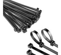 Venuscello® Plastic Zip Cable Ties 250mm x 4.6mm Self Locking Heavy Duty Cable Ties for Bundling Wiring Industrial Home Office Garden Use (1000)