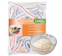Venuso Plastic Bowl Covers for Bread Proofing, Thickened Transparent Fits Bowls up to 9", Shower Caps for Sourdough Bread