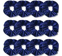 VENUSTE Royal Blue Scrunchies, Premium Velvet Scrunchy for Hair, Solid Colors Thick Hair Bands, Soft Ropes Ponytail Holder Hair Accessories for Women and Girls, 12 Pack