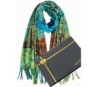 VENVSBEE Van Gogh Scarves Art Scarf for Women Best Gift Reversible Soft Cashmere Feel Shawl Wrap Pashmina Rave in Gift Box, 17 Peach, Grande