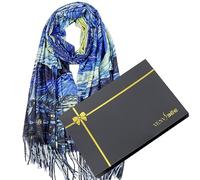 VENVSBEE Van Gogh Scarves Art Scarf for Women Gift Reversible Cashmere Feel Shawl Wrap Doubleside Pashmina in Gift Box, 02 Starry Night, Large