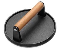 VenxyKod Smash Burger Press, 7" Round Blackstone Hamburger Patty Maker Heavy Duty Cast Iron Grill Wooden Handle Press Grill Sandwich Maker, Bacon, Steak