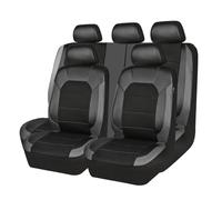 VENYAA Car Seat Cover Full Set for VW T-Cross T-Roc T-Roc Sport Caravelle Sharan 2000-2023 2024, 9 Pcs Breathable Waterproof Leather Seat Covers Seat Protectors Accessories,Grey