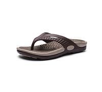 VENYAA Flip-flops Massager Slippers,Acupressure Foot Massager Reflexology Massage Slippers,Relief Plantar Fasciitis Heel Arch Arthritis Pain Sandals,Breathable Beach Shoes (Size:EU 45,Color:Khaki)