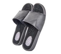 VENYAA Massage slippers for men,indoor Therapeutic Reflexology Sandals for Acupoint Massage Arch Pain Relief Non-Slip Massage Shoes for Bath Shower,Foot Massage Slippers(Size:EU 42/43,Color:Black)