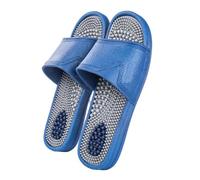 VENYAA Massage slippers for men,indoor Therapeutic Reflexology Sandals for Acupoint Massage Arch Pain Relief Non-Slip Massage Shoes for Bath Shower,Foot Massage Slippers(Size:EU 42/43,Color:Blue)