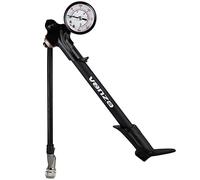 Venzo Bike Bicycle 300 PSI High Pressure Dual Double Face with Gauge Fork Shock Rear Suspension Mini Air Pump for Mountain MTB Downhill Fork - No Air Loss Nozzle