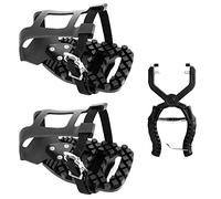 Venzo Bike Bicycle Toe Clips Cage Indoor Exercise Bike Pedal Adapters - Compatible with Peloton Bike Pedal, Convert Look Delta Pedals to Toe Clip Straps Ride with Sneakers
