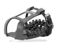 VENZO Bike Bicycle Toe Clips Cage Indoor Exercise Spin Bike Pedal Adapters - Compatible With Peloton Delta Bike Pedals - Convert Look Delta Pedals to Toe Clip Straps - Ride with Sneakers