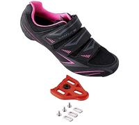 Venzo Bike Bicycle Women's Ladies Road Cycling Riding Shoes with 3 Straps - Compatible with Peloton Shimano SPD & Look ARC Delta - Perfect for Road Racing Bikes