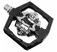 Venzo Click'R Compatible with Shimano SPD Mountain Bike Sealed Pedals with Cleats - Dual Platform Clipless Pedals for Mountain Bike - Easy Clip in & Out