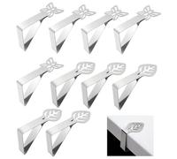 VEOIRXU 10 Pieces Table Cloth Clips Steel Outdoor Table Cloth Clips Outdoor Table Cloth Clips for Picnic Barbecue Weddings Parties Other Events (Leaves + Butterfly)