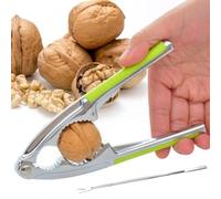 VEOIRXU Nutcracker Walnuts with Walnut Needles High-Quality Multifunctional Nut Cracker Walnut Cracker Metal Cracking Macadamia Nuts Non-Slip Tool for Hazelnuts Pistachio Walnut Cracker