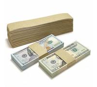 VEOIRXU Pack of 200 Self-Adhesive Banknote Banderoles Banknote Bundle Stripes Currency Bill Tape Blank Banknote Packaging Money Cash Bands for Notes for Wraps Money Organising 192 x 29 mm