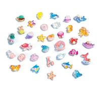 VEOIRXU Pack of 50 Mini Figures Ocean Tiny Miniature Sea Creatures Cute Resin Ocean Animals Figures Mini Luminous Figures for Miniature Landscape Gardens Bonsai Fish Tanks and Aquariums