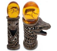 VEOJEIN 3D Mosquito in Amber & Jurassic Fossil Tower - Dinosaur Fossil Resin Statue, Prehistoric Collectible, Unique Decor, Paperweight, Ancient Amber Insect Display, Gift for Dino Lovers