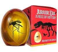 VEOJEIN Jurassic Era 2D Mosquito in Amber - Piece of History Resin Paperweight - Realistic Dinosaur DNA Collectible Flat Bottom Park on Cane Top 3D Shaped 2D UV Printing