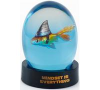 VEOJEIN Mindset is Everything Shark Goldfish - Decorative Desk and Shelf Accessory - Inspirational Uplifting Self-Improvement Positive Quote - Home or Office Decor - Original Design Paperweight