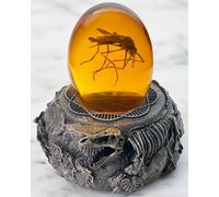 VEOJEIN Mosquito in Amber and Jurassic Base | Dinosaur Fossil Decor and Collectable Gift | Skeletin Figurines | Dinosaur DNA Replica Prehistoric World | Collectable Prop | Paper Weight