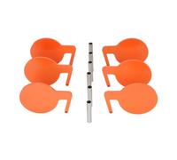 veonly 6Pcs AR500 Dueling Tree Targets, 3/8'' Orange Thick Steel Dueling Tree Paddles Kit, DIY Shooting Target with Tubes for Shooting Skills Training & Challenge Practice