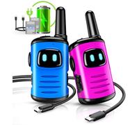 Veopoko Rechargeable Walkie Talkies - Toys for 3-7 Year Old Boys & Girls - Xmas Gifts & Birthday Presents - Stocking Fillers