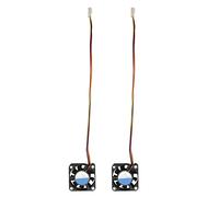 veorly 2 Pcs 3 Pin 40mm Square PC Computer Cooling Fan DC 12V Black