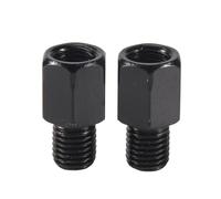 veorly 2 PCS motorcycle MIRROR ADAPTORS CONVERTS CLOCKWISE 8MM TO 10MM BLACK