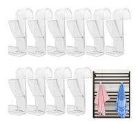 VEPEPE 10 Pcs Towel Radiator Hooks - Durable Towel Rail Hangers, Bathroom Heated Towel Rail Hooks, for All Standard Radiators（Reuseable Design）