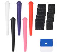 VEPEPE 16 Pcs Plastic Doob Tube Smell Proof Set, Smell Proof Container with Mylar Baggies 5 Colour