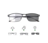 Vepiant Photochromic Bifocal Reading Glasses Men Women Transition Sunglasses UV400 Protection Sun Readers Far and Near Dual-Use Blue Light Blocking Eyeglasses Full Rim Metal Frame Presbyopia Eyewear