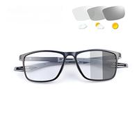 Vepiant Photochromic Progressive Multifocus Spring Hinges Reading Glasses UV400 Protection Multifocal Transition Sunglasses Blue Light Blocking Computer Eyeglasses Anti UV Sun Readers Trifocal Shades