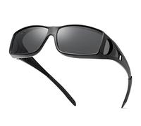 Vepiant Wrap Around Sunglasses, Polarized Lens Wear Over Prescription Glasses, Fit Over Regular Glasses with 100% UV Protection