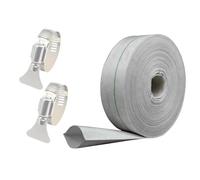 Veplotrysy Grey Lay Flat Water Discharge Hose Pipe, 25 mm x 10 m Water Pump Hose with 2 Stainless Steel Hose Clips for Pond Drainage, Swimming Pool Water Filling