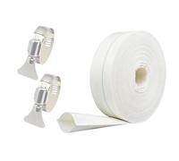 Veplotrysy Lay Flat Water Discharge Hose Pipe, 38 mm x10 m Water Pump Hose with 2 Stainless Steel Hose Clips for Pond Drainage, Swimming Pool Water Filling(White)