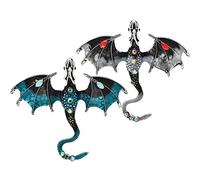 vepoty 2 Pcs Brooch Pin Vintage Rhinestone Flying Dragon Brooch Lapel Pin Clothing Hat Bag Accessories for Men and Women